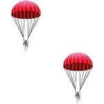 red parachutes