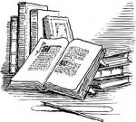 books and pens