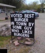 burger sign