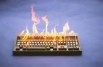 keyboard on fire