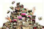 surrounded by books